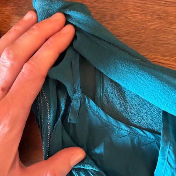 Vintage 1920s style drop waist dress - Teal - Relaxed fit S/M - 28-32" waist - Picture 9 of 10